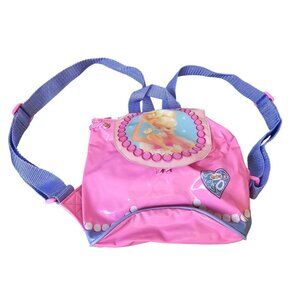 Barbie Pyramid Pink Purple Vinyl Backpack Bag Adjustable Straps Vintage 1996